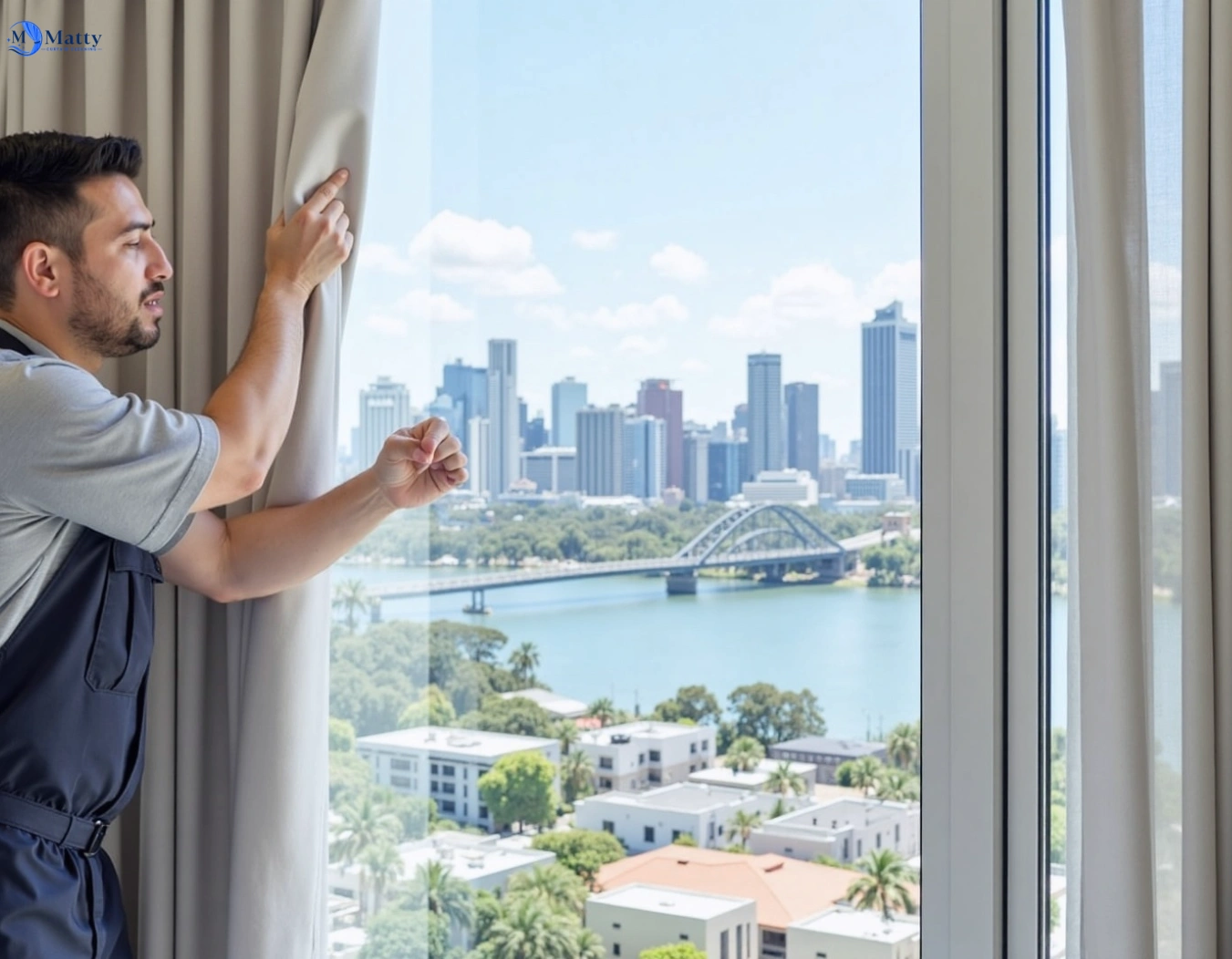 Professional curtain steam cleaning service putney-nsw QLD by Matty Curtain Cleaning