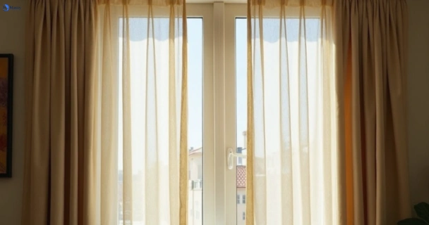 Dull dusty drapes in putney-nsw before professional cleaning